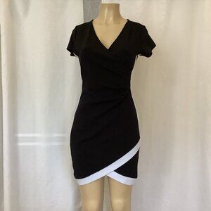 Medium, Black & White Asymmetrical Mini Dress.